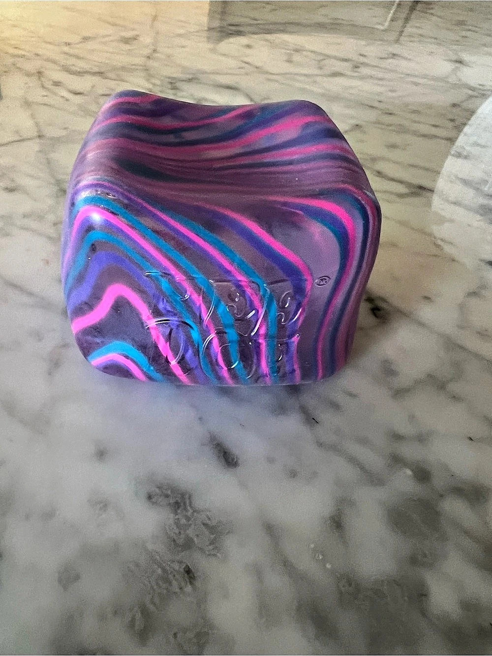 XL NeeDoh Nice Berg Swirl Fidget Toy in Purple & Pink